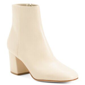 NEW BERNARDO EGGSHELL Made In Brazil Leather Nola Heeled Booties for women 864tn